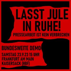 Sharepic zur Demo mit Motto und Termin